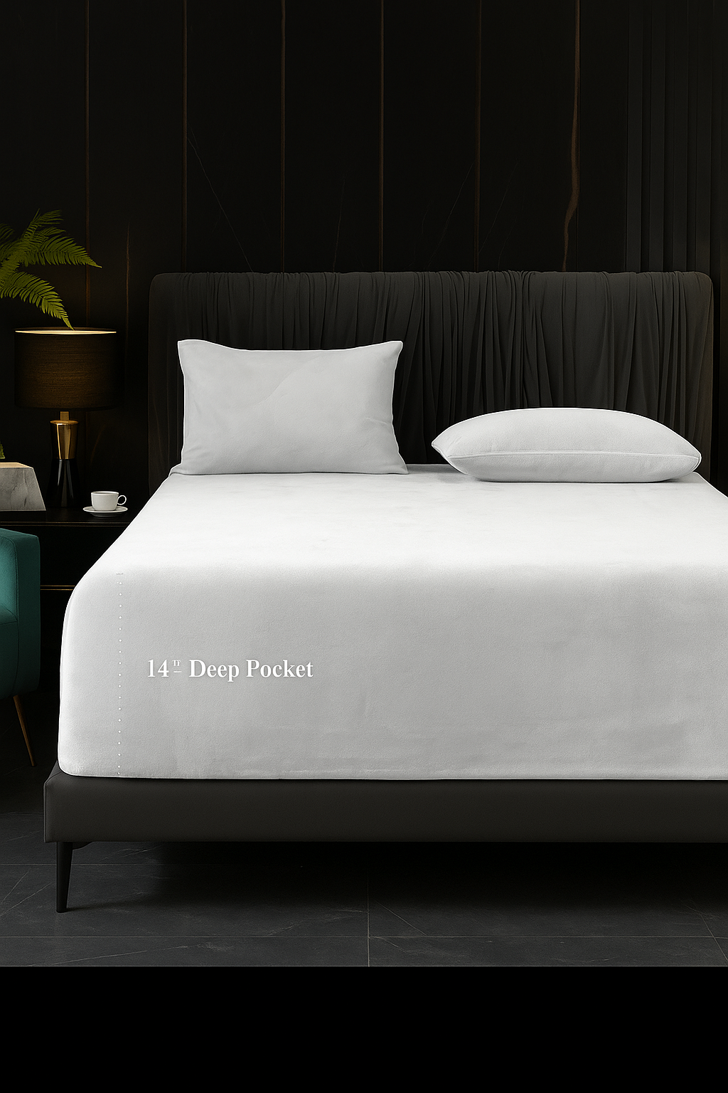 Luxurious Solid Color Fitted Sheet & Pillowcase Set - 3 Piece Soft Bedding for Ultimate Comfort & Halloween Decor